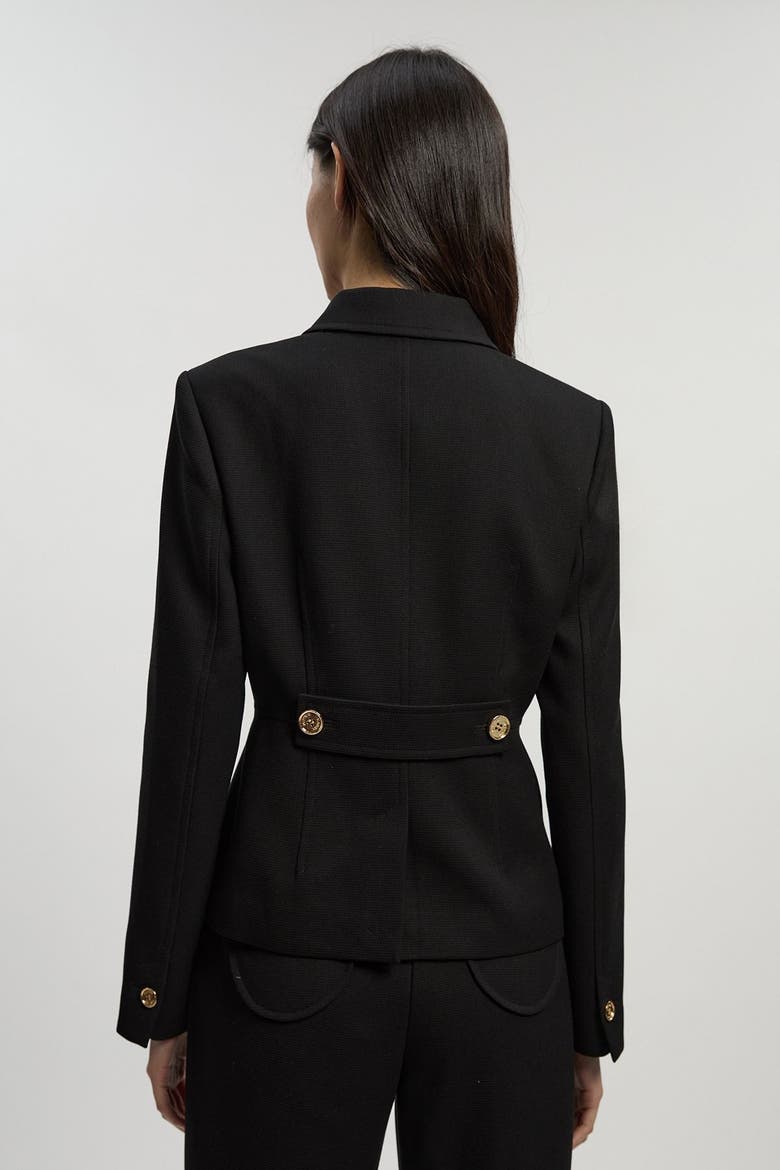 Petite Textured Tailored Jacket, Alternate, color, Black