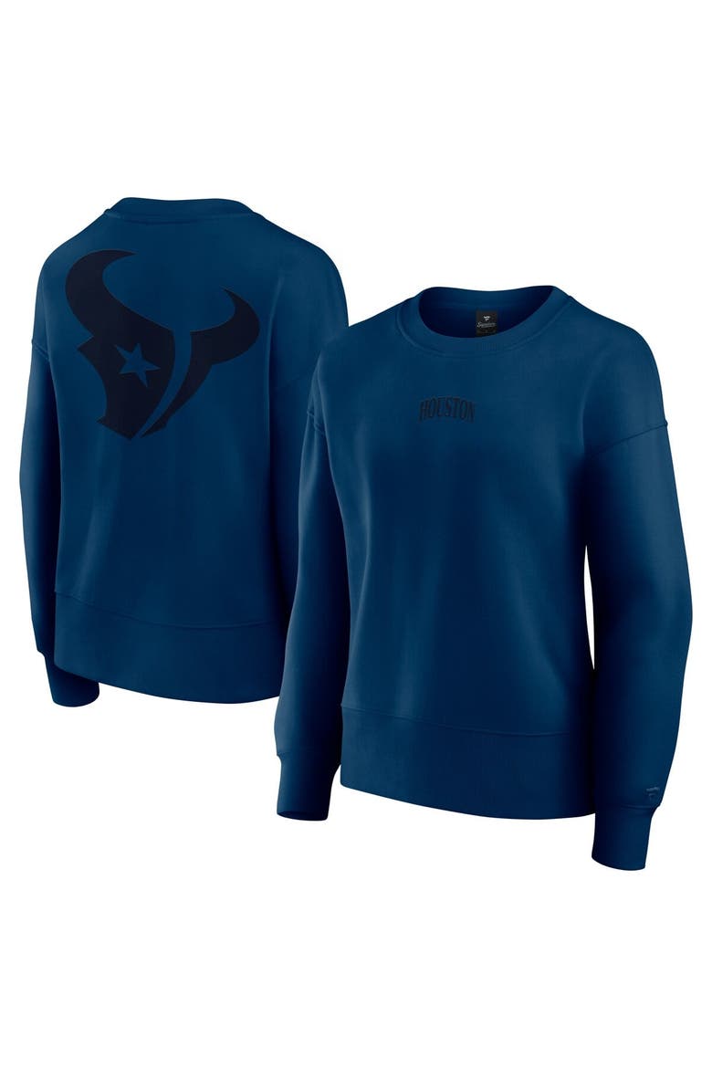 Women's Fanatics  Navy Houston Texans Elements Pullover Sweatshirt, Alternate, color, Navy