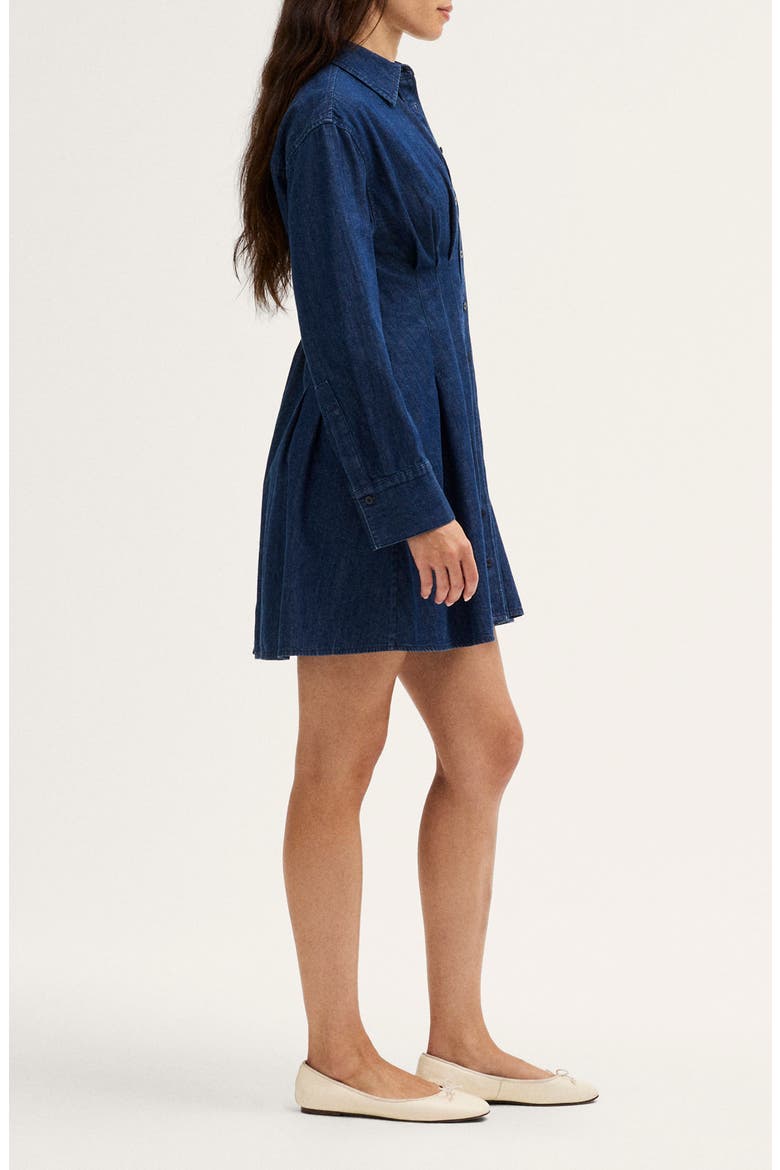 The Chrissy Long Sleeve Denim Mini Shirtdress, Alternate, color, CHELSEA BLUE WASH