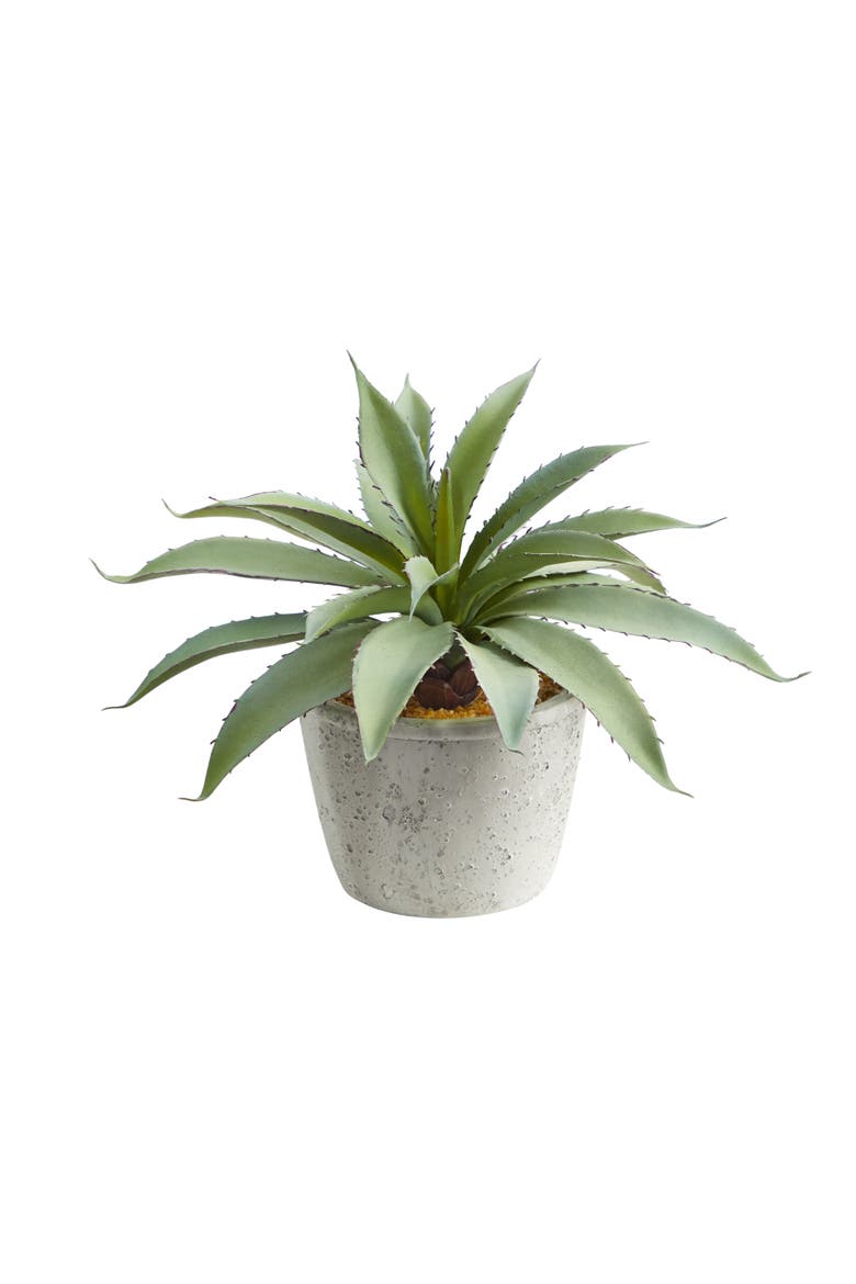 9-in Aloe Succulent Artificial Plant, Main, color, Green