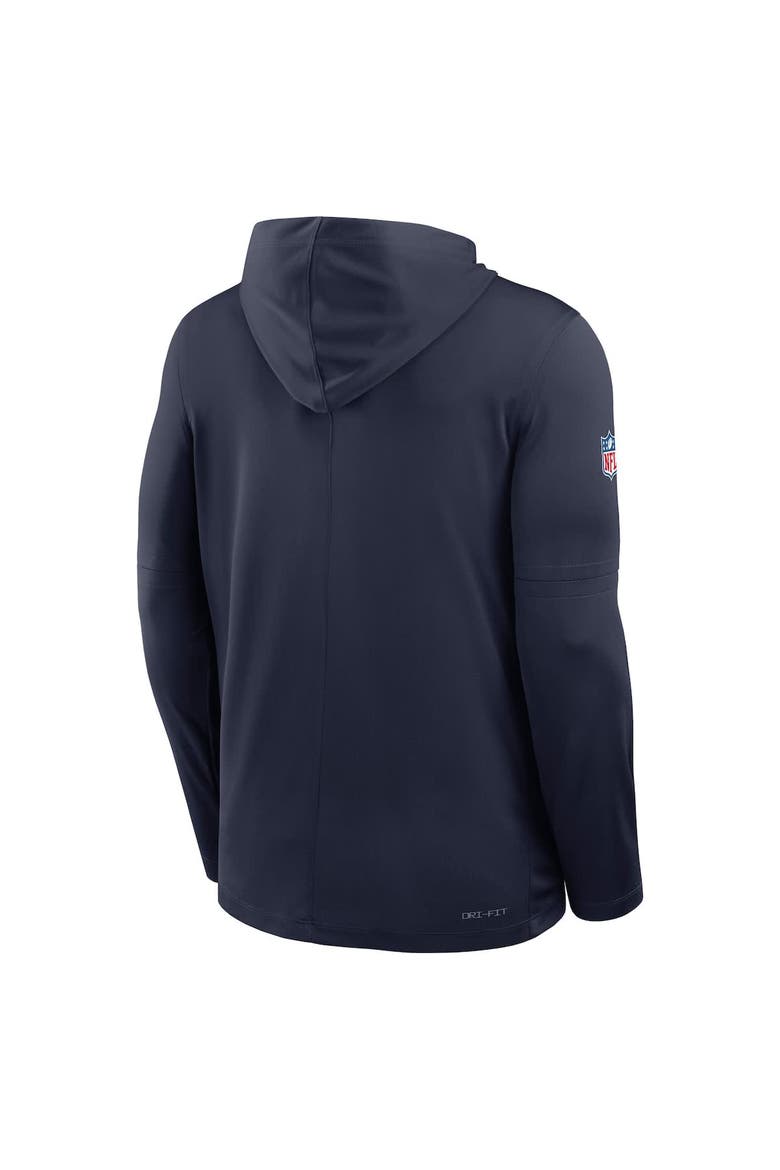 Men's Nike  Navy Dallas Cowboys Pure Fury Performance Long Sleeve Hooded T-Shirt, Alternate, color, Navy