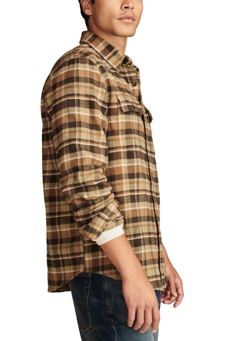Plaid Cloud Soft Flannel Button-Up Shirt, Alternate, color, BROWN MULTI