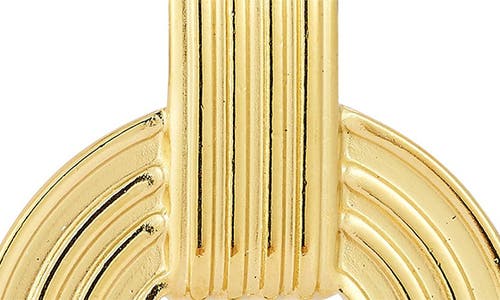 Sphera Milano Faux Pearl Frontal Hoop Earrings