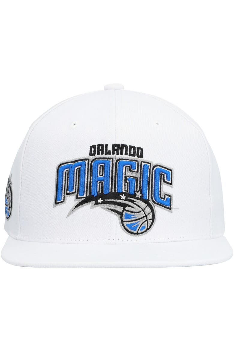Men's Mitchell & Ness White Orlando Magic Side Core 2.0 Snapback Hat, Alternate, color, White