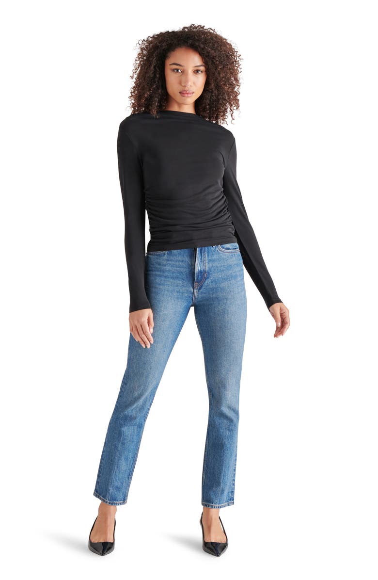 Steve Madden Elvira Ruched Long Sleeve Top, Alternate, color, 