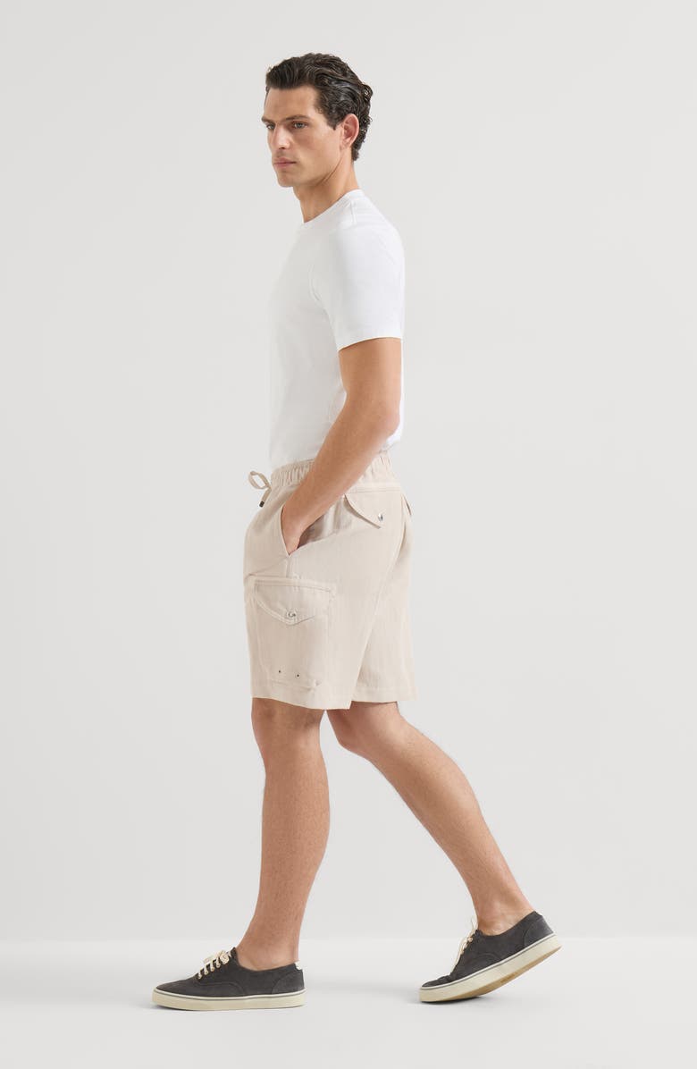 Brunello Cucinelli Bermuda shorts with cargo pockets, Alternate, color, Buff