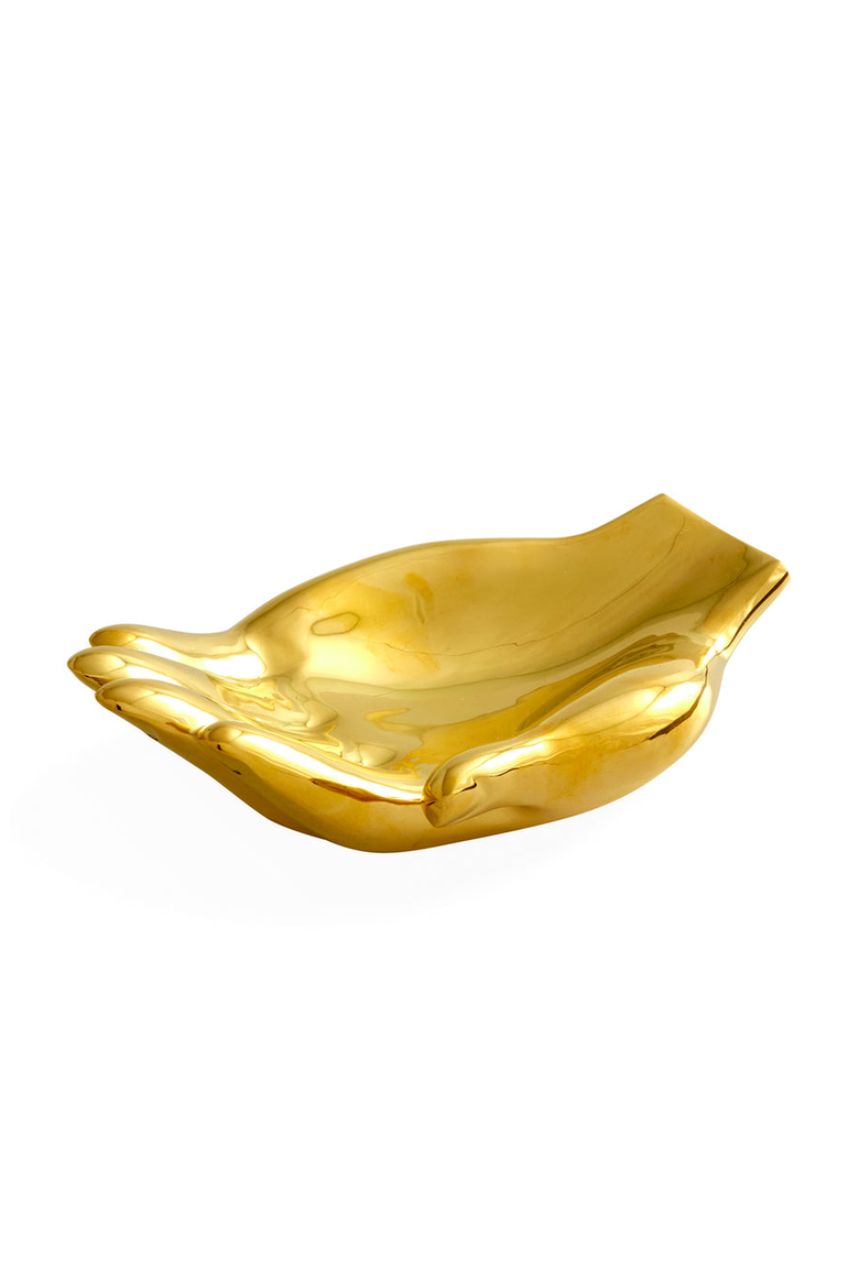 Brass Hand Decorative Bowl, Alternate, color, Polished Brass