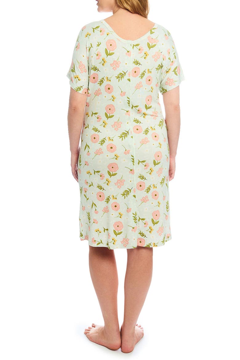 Rosa Maternity/Nursing Hospital Gown, Alternate, color, CARNATION