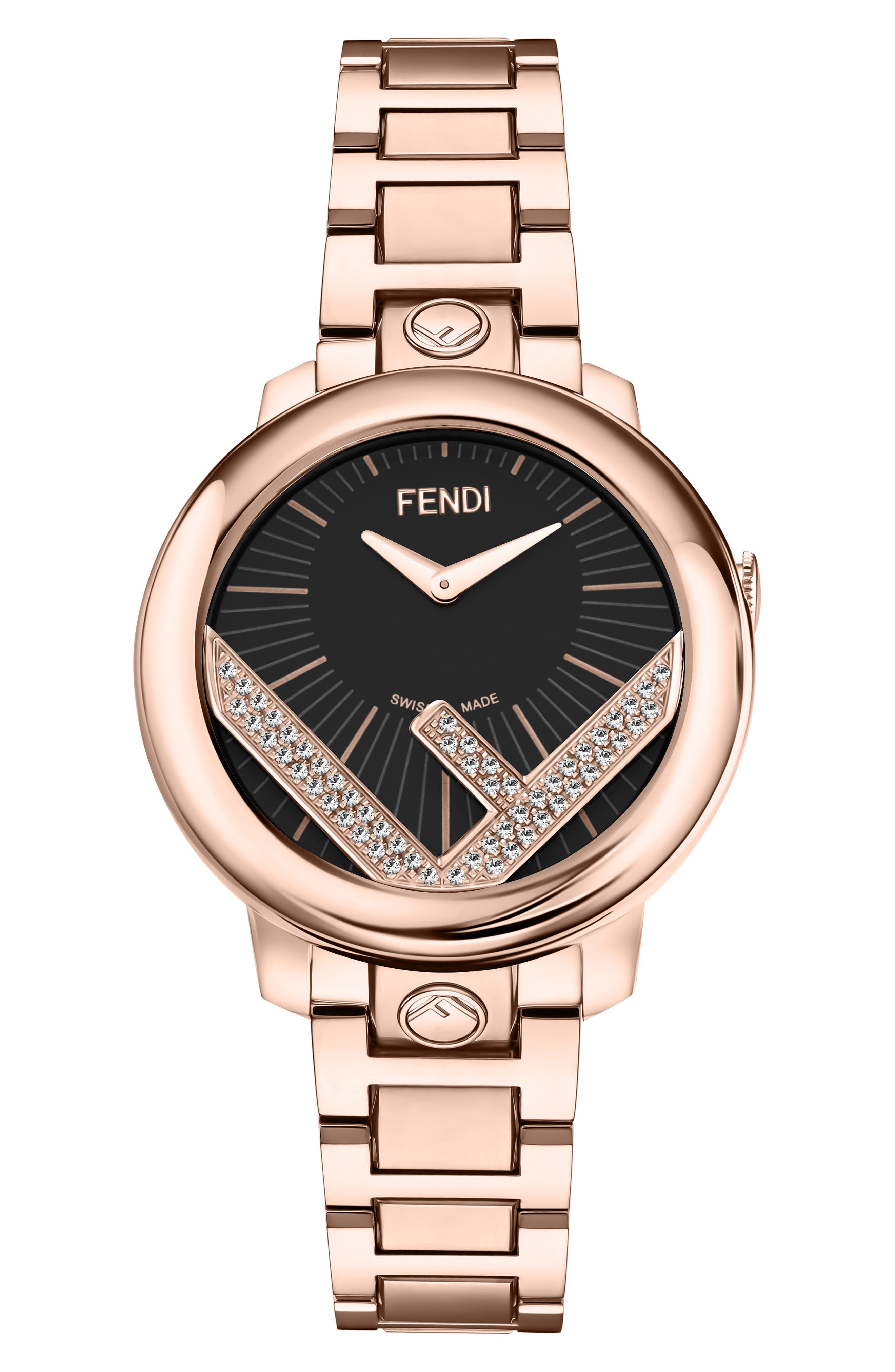 Fendi Run Away Diamond Bracelet Watch, 28mm