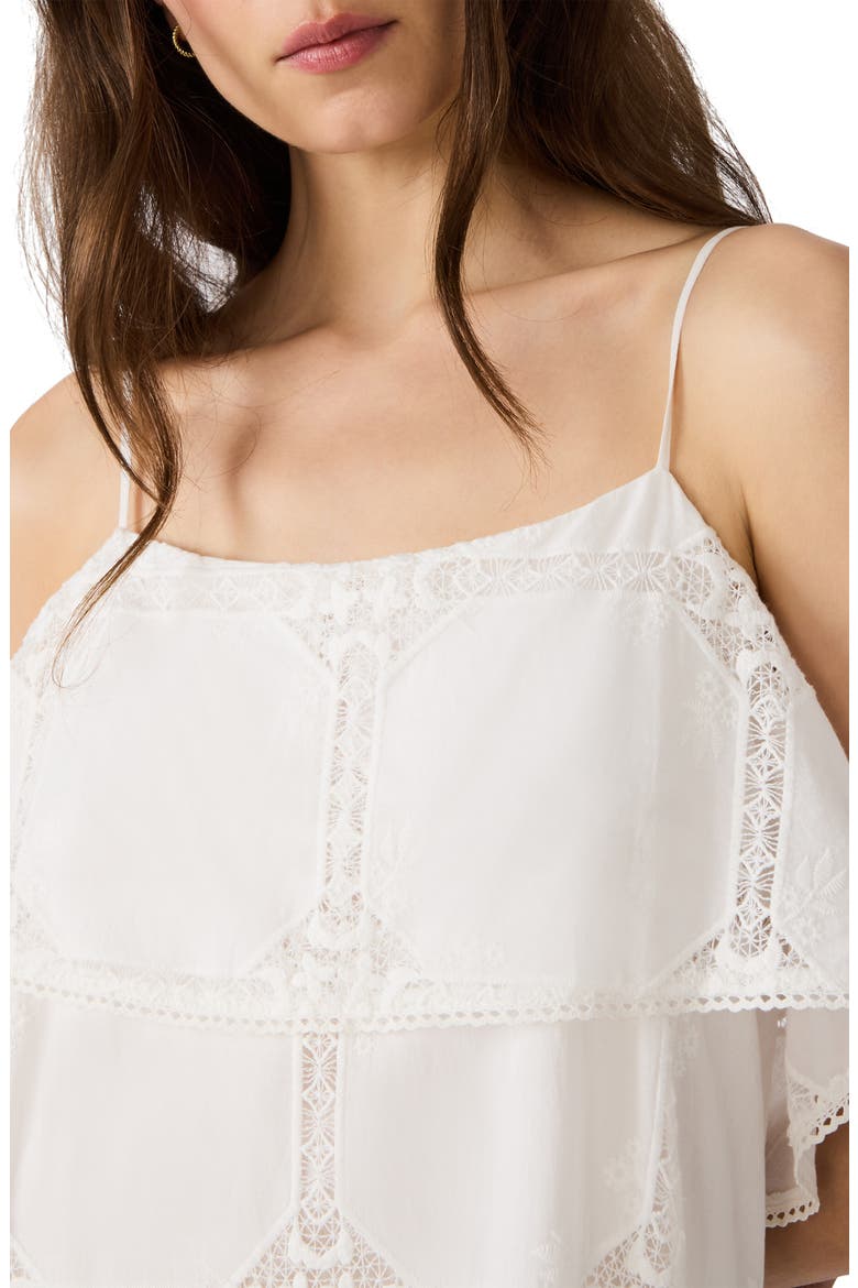 Flavia Lace Trim Midi Dress, Alternate, color, ANTIQUE