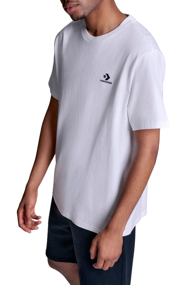 Converse Star Chevron T-Shirt, Alternate, color, White 10A