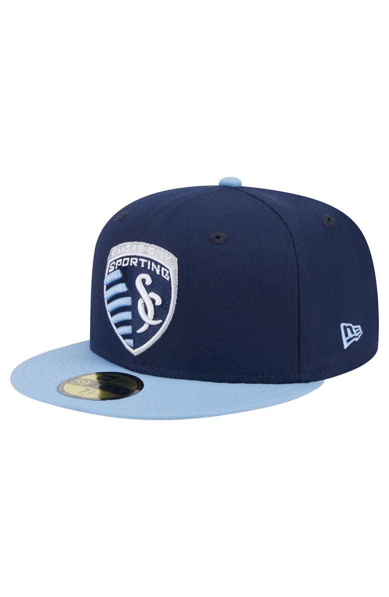 New Era Men's New Era Navy Sporting Kansas City 2025 Kickoff 59FIFTY Fitted Hat, Main, color, Navy