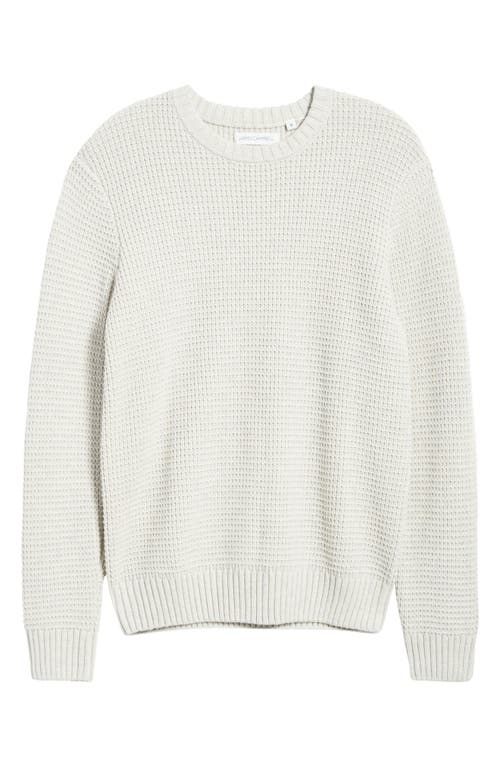James Campbell Laggan Waffle Stitch Crewneck Sweater In White