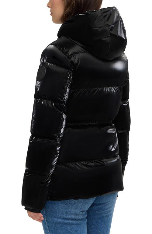 Scotch & Soda Enola Water Repellent Channel Quilted Down Jacket In Black