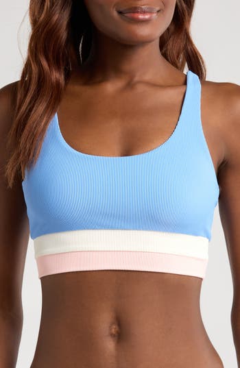 Beach Riot Mackenzie Top In Alps Color Block In Blue