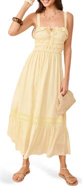 Friends Like These Broderie Anglais Ruffle Maxi Sundress