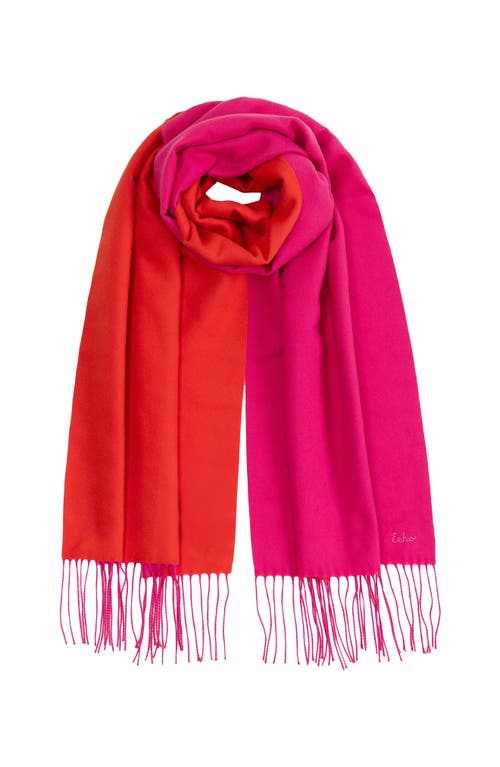 Echo Double Face Scarf In Pink