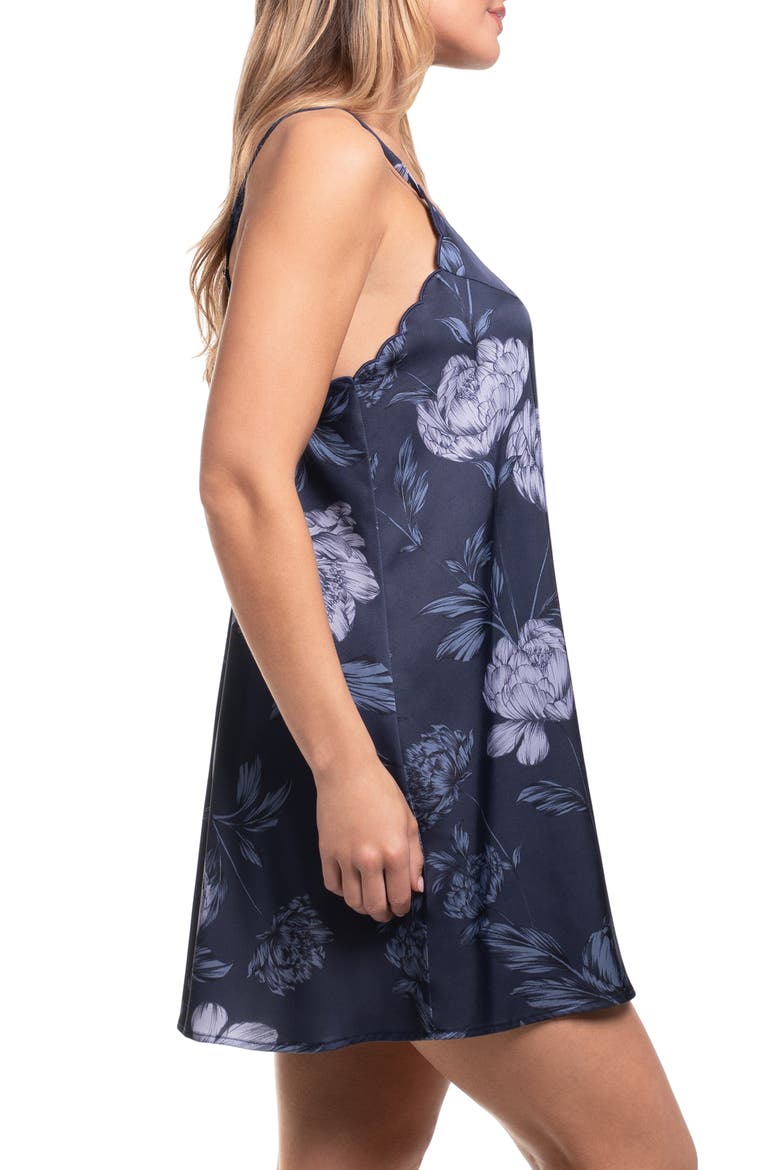 Floral Scalloped Chemise, Alternate, color, AMELIA BLUE