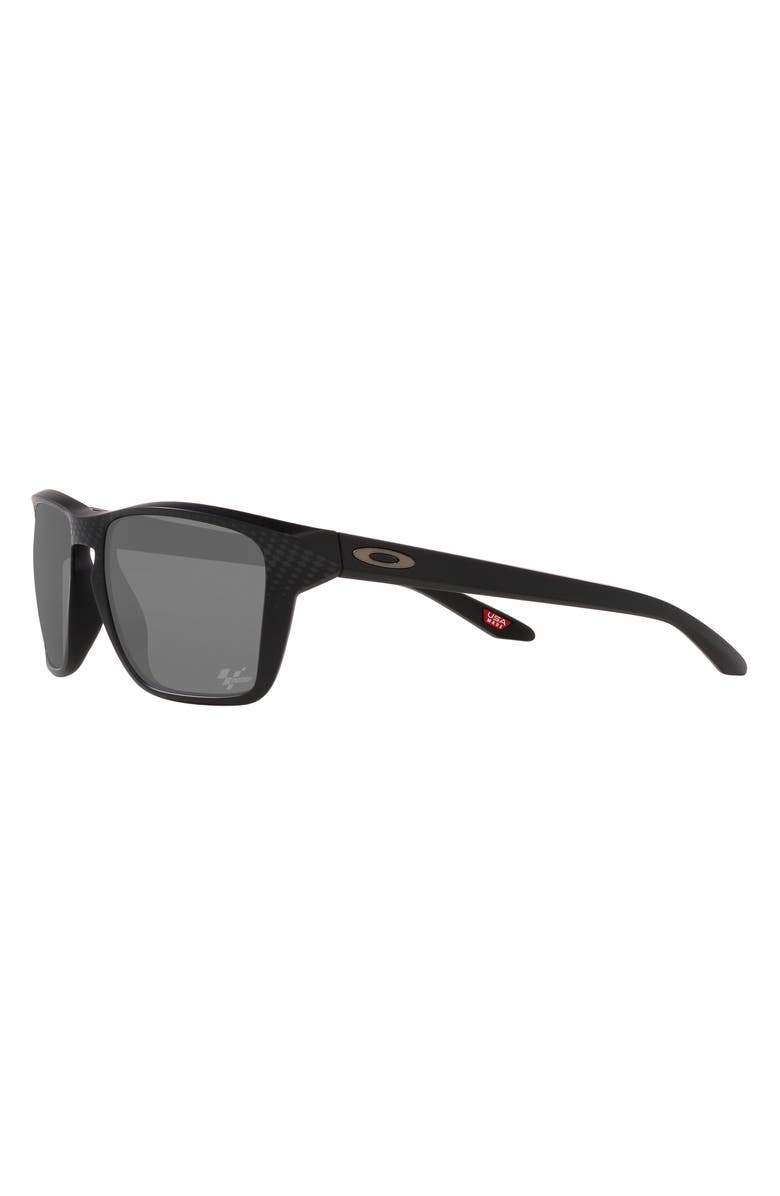 Oakley Sylas 57mm Prizm<sup>™</sup> Rectangular Sunglasses, Alternate, color, Shiny Black