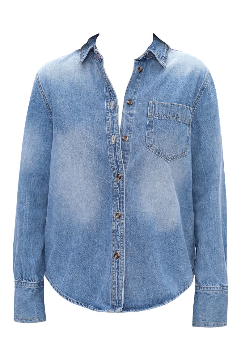 Classic Denim Button-Up Shirt, Alternate, color, CAMBRIDGE