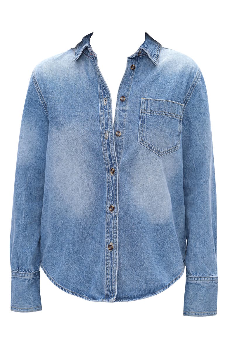 Bayeas Classic Denim Button-Up Shirt, Alternate, color, Cambridge