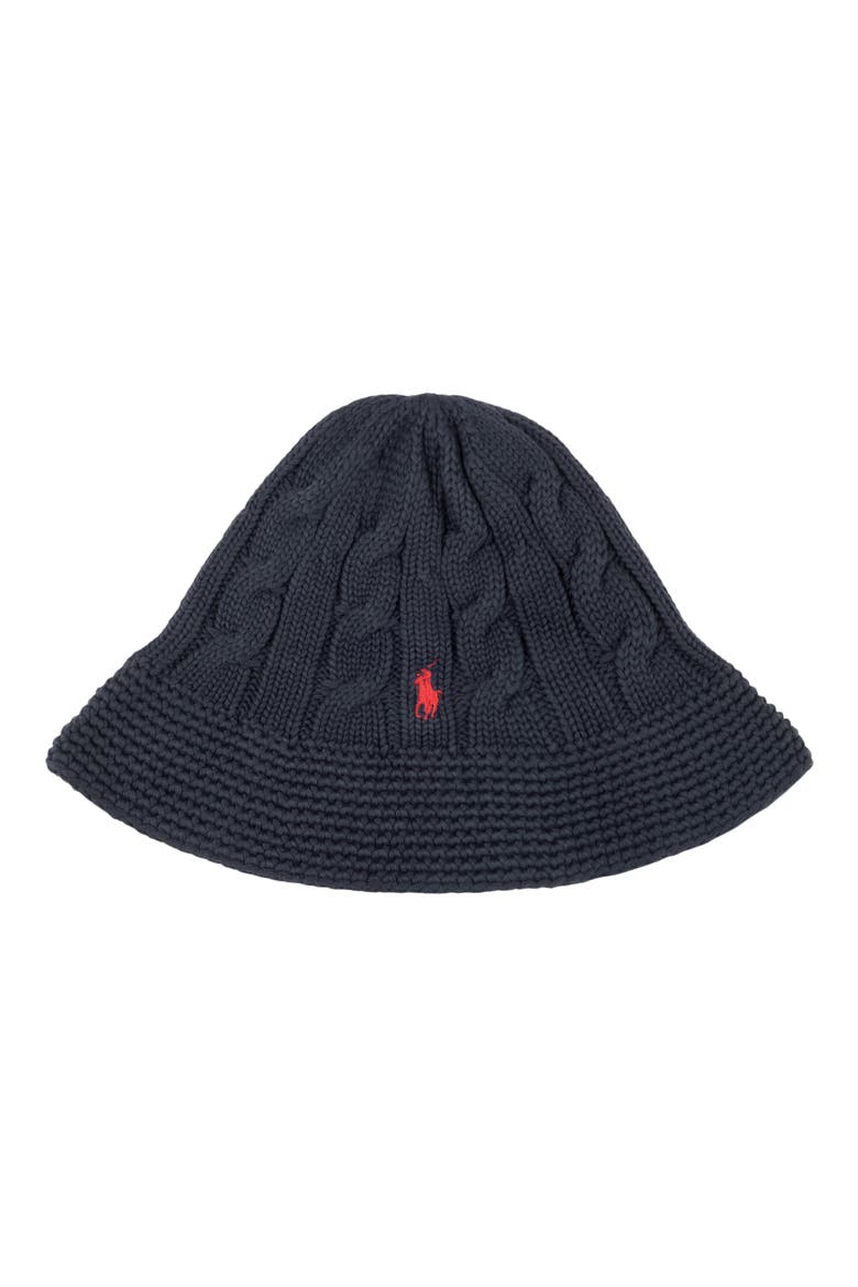 Cable Stitch Bucket Hat, Main, color, NAVY