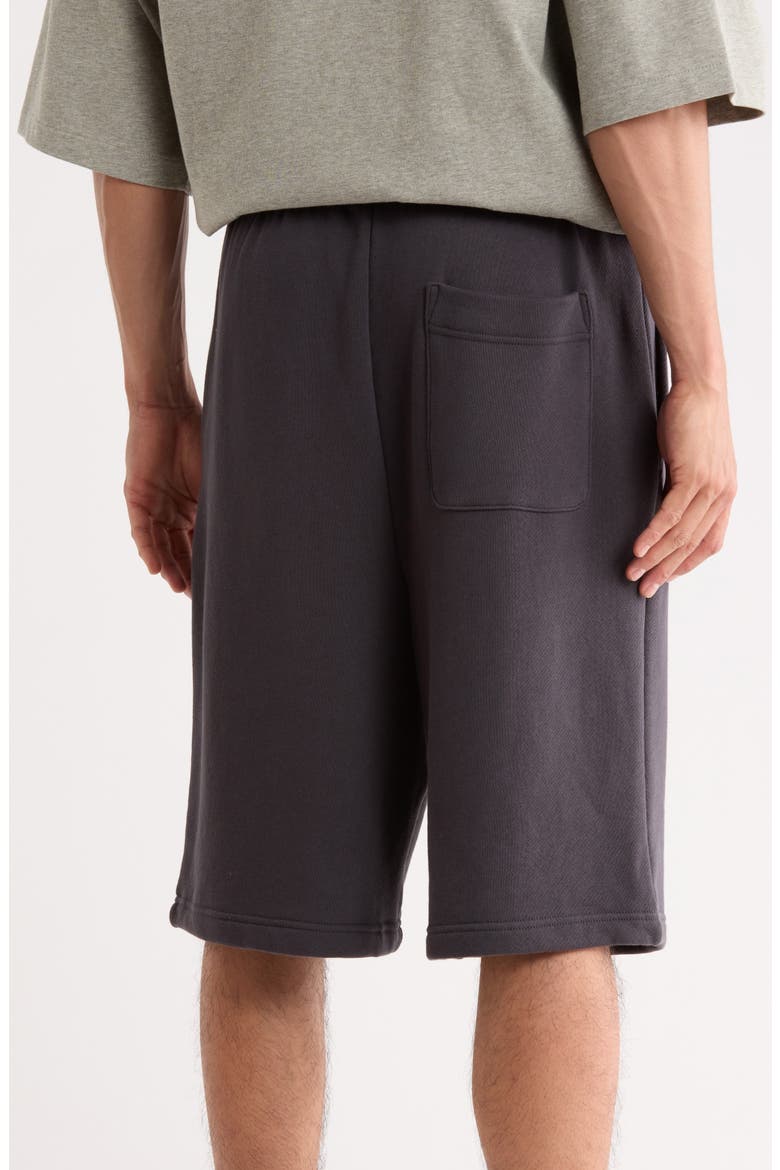 Drawstring Waist Cotton Blend Shorts, Alternate, color, BLACK FADED