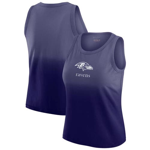 Wear By Erin Andrews X Gracie Hunt Purple Baltimore Ravens Ombre Tank Top In Purple