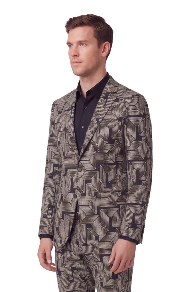 Lords of Harlech Inter Twine Mens Tailored Blazer, Alternate, color, Inter Twine Black