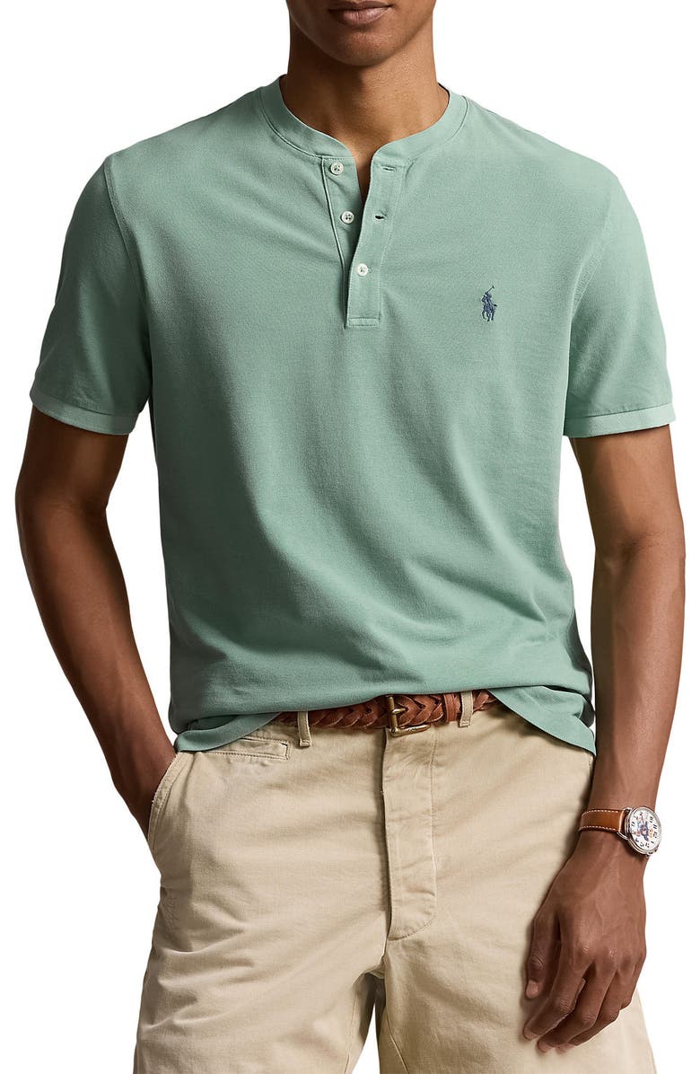 Polo Ralph Lauren Featherweight Cotton Piqué Knit Henley, Main, color, 