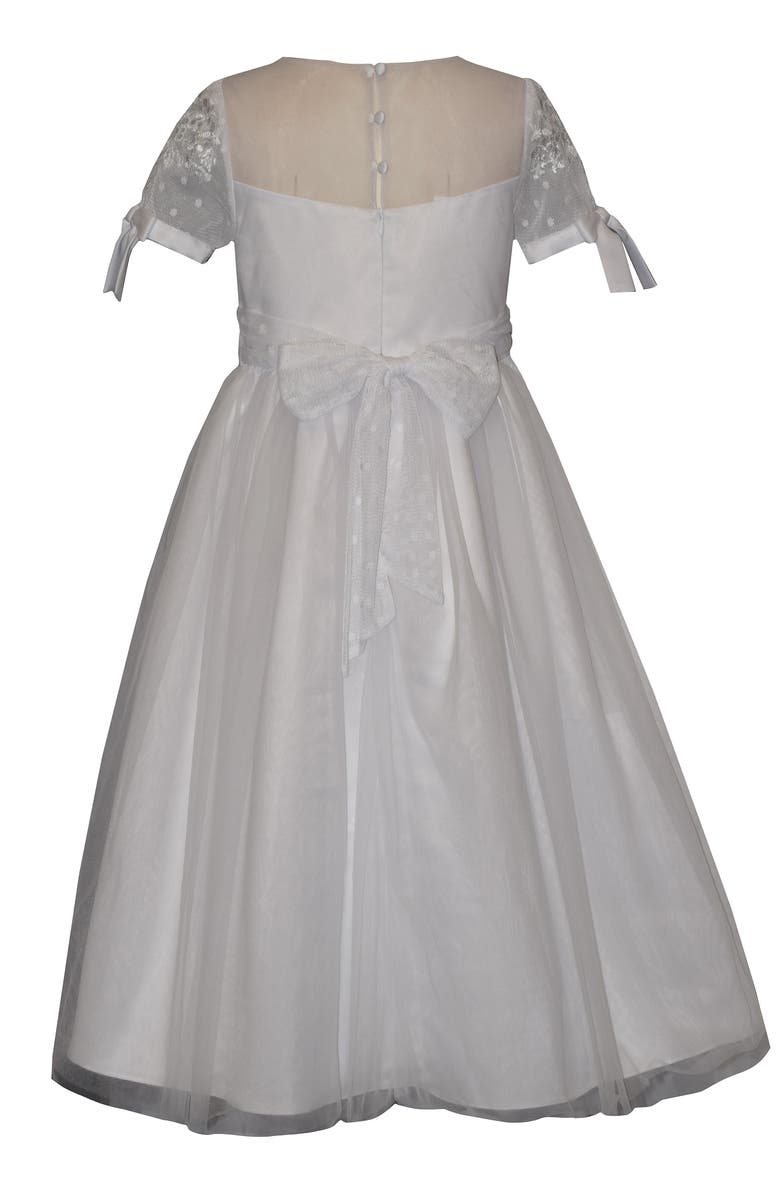 Iris & Ivy Tie Sleeve Commuinion Dress, Alternate, color, White