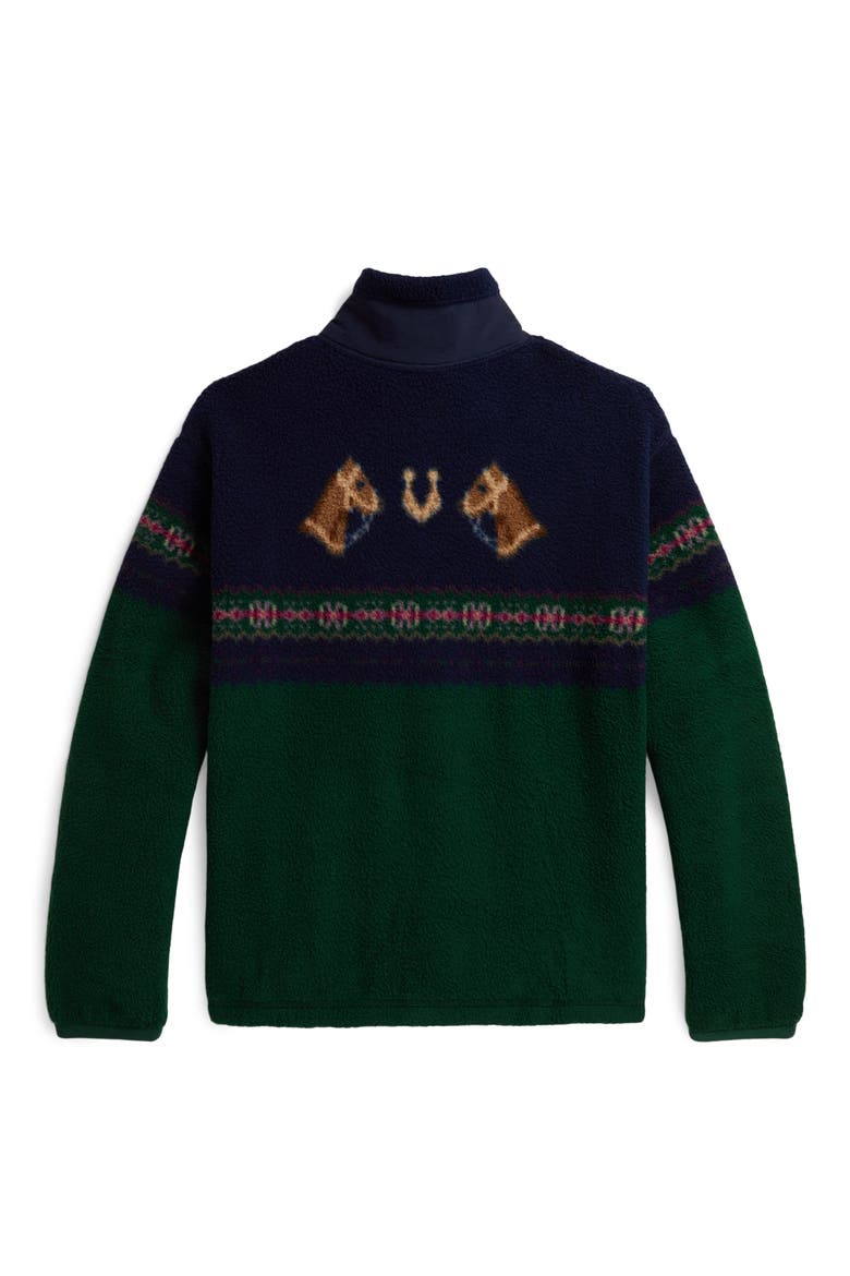 Kids' Brushed Polar Fleece Pullover Sweatshirt, Alternate, color, MULTI