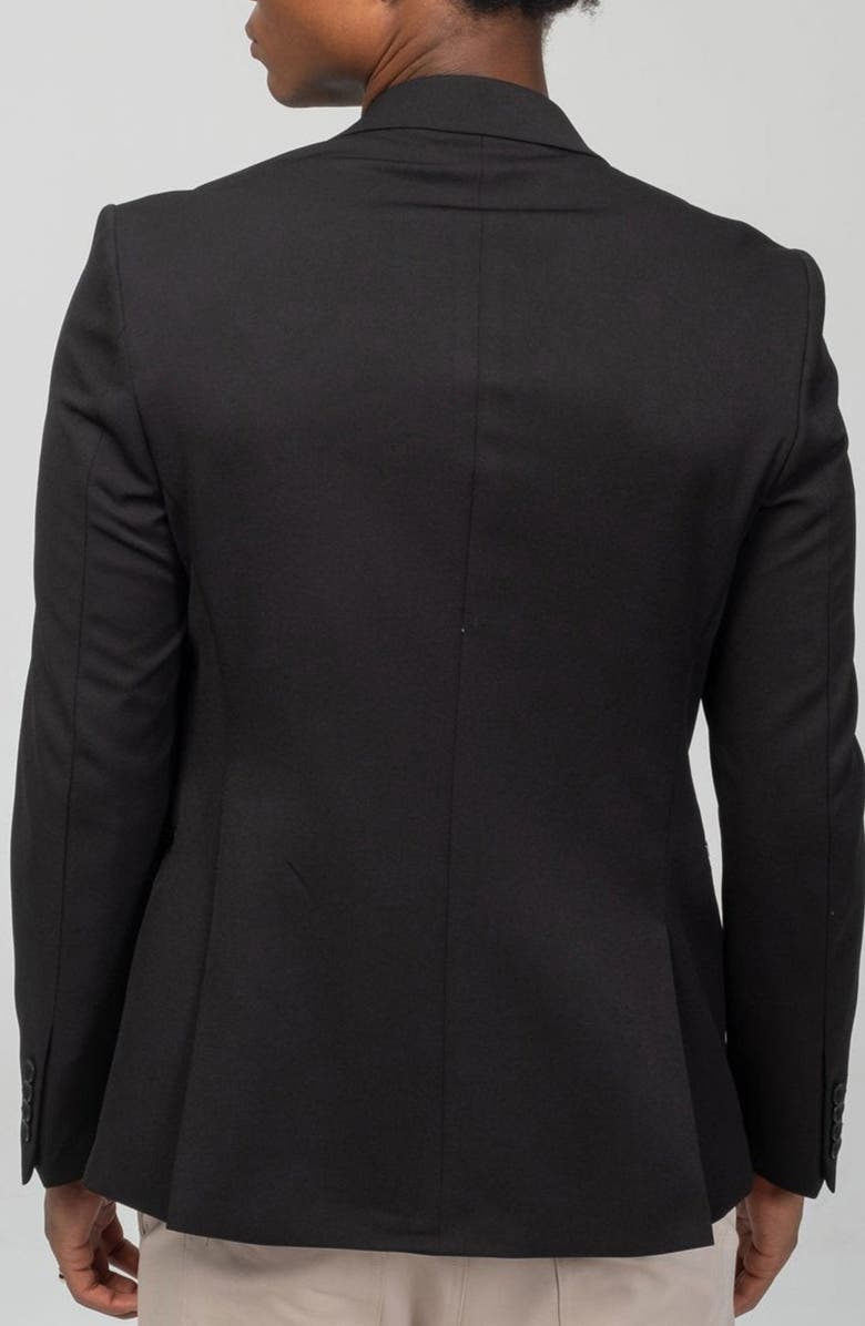 RON TOMSON Everyday Two Way Zip Blazer, Alternate, color, Black