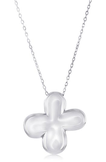 Simona Bubble Initial Pendant Necklace