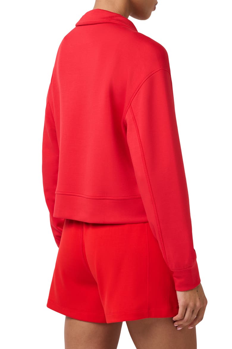 Skyloft Soft Half Zip Sweatshirt, Alternate, color, TOMATO