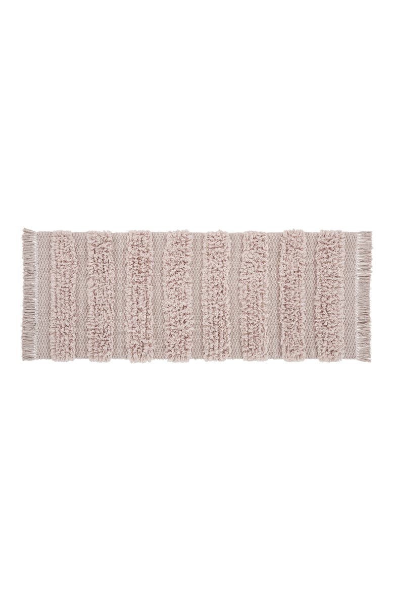 Savannah Fringe Runner Rug, Main, color, PINK
