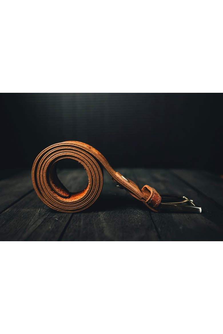 Roman Leather Belt, Alternate, color, Chocolate