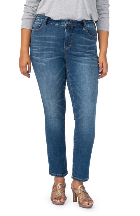 High Waist Ankle Skinny Jeans (Macie) (Plus Size)