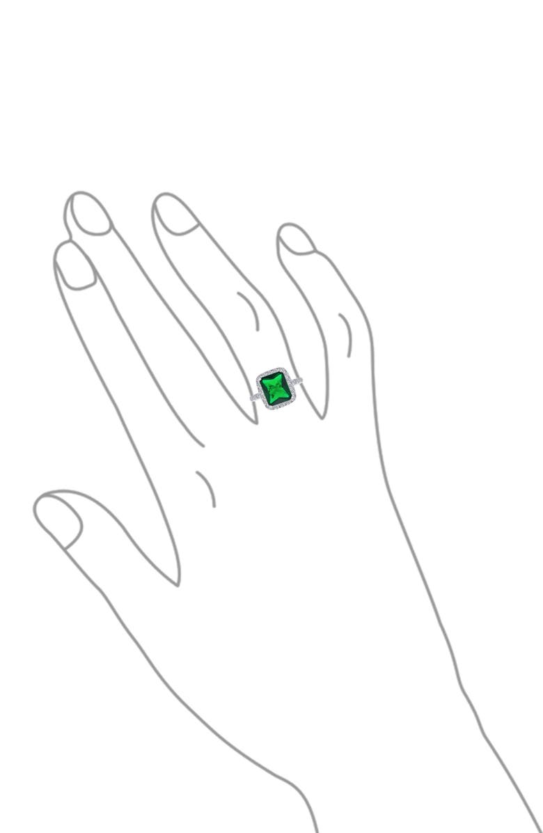 BLING JEWELRY Vintage Cubic Zirconia Estate Style Ring, Alternate, color, Green