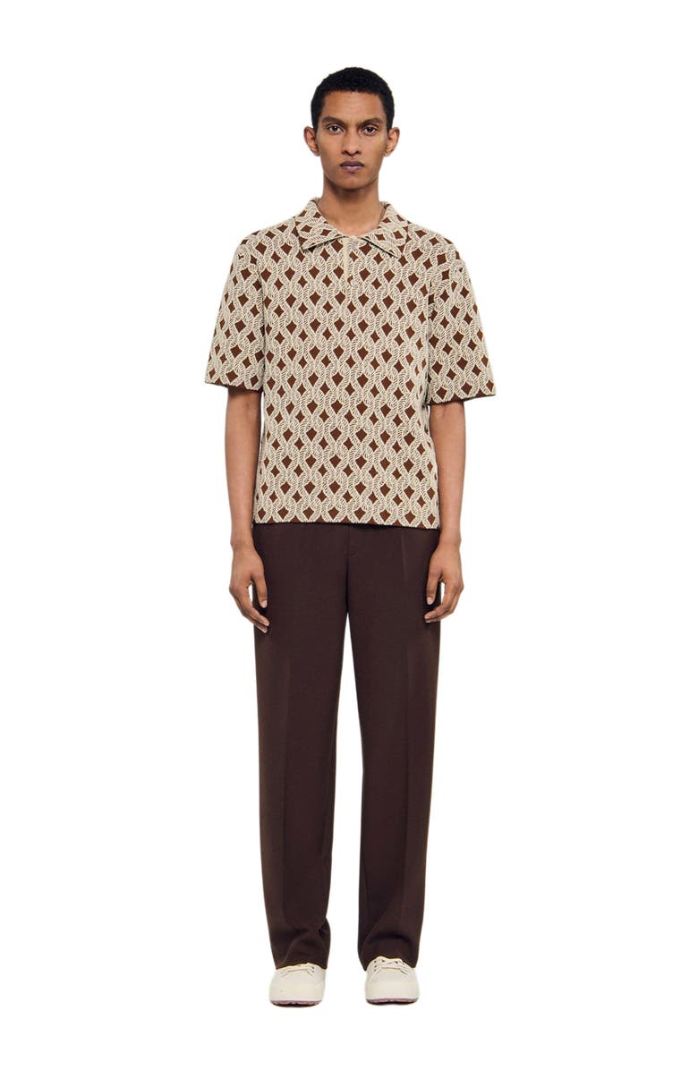 SANDRO Rope jacquard shirt, Main, color, 