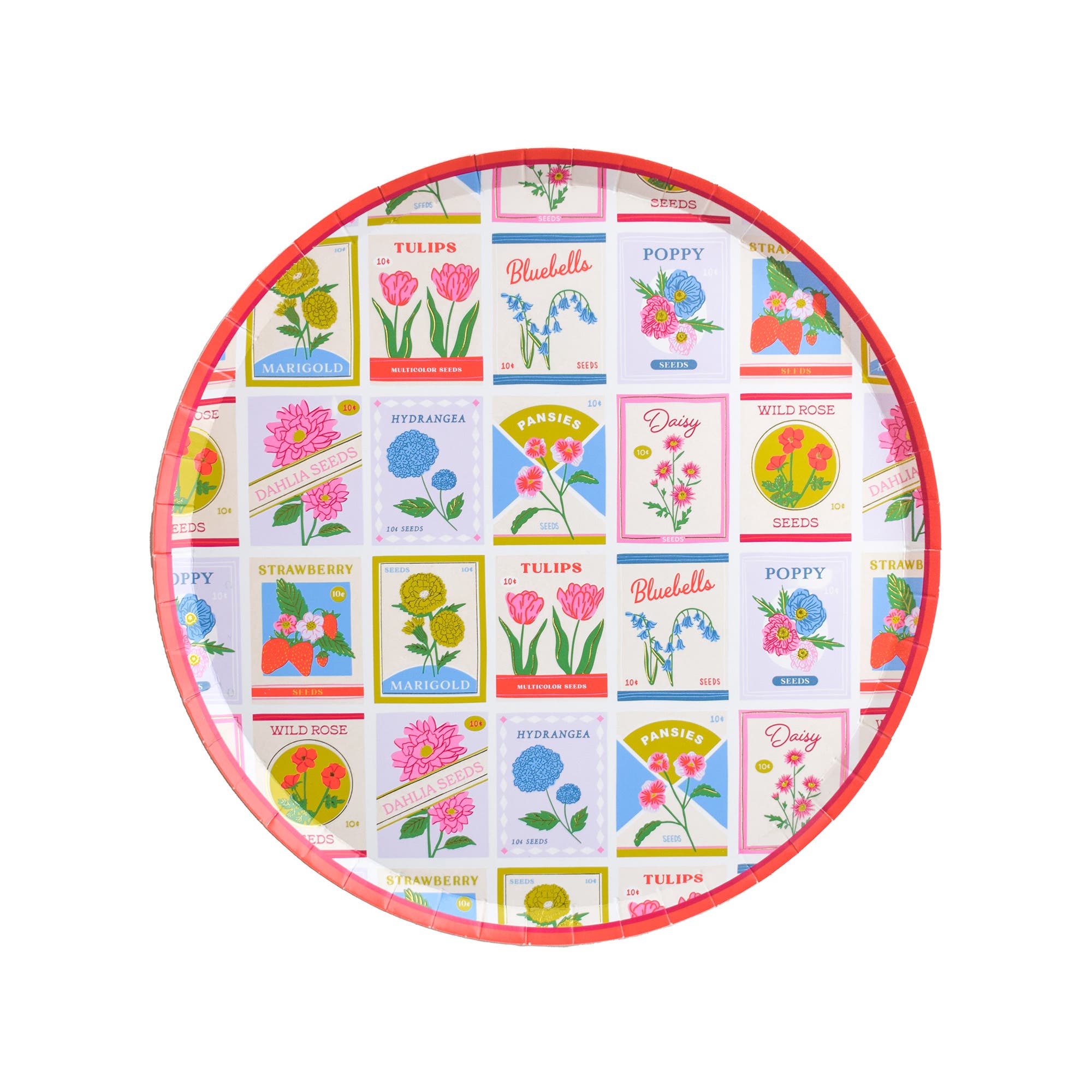 selected Dinner Plate (Pink Rim)