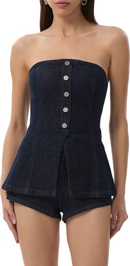 Janie Strapless Denim Top