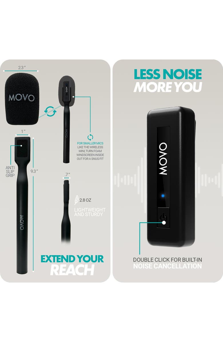 MOVO iVlogger Wireless Vlogging Kit for iPhone, Alternate, color, Black