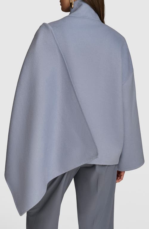 Donna Karan New York Wool Blend Cape Wrap In Glacial Bl