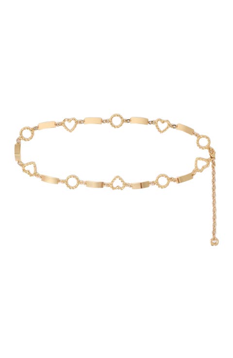 Twisted gold chain belt