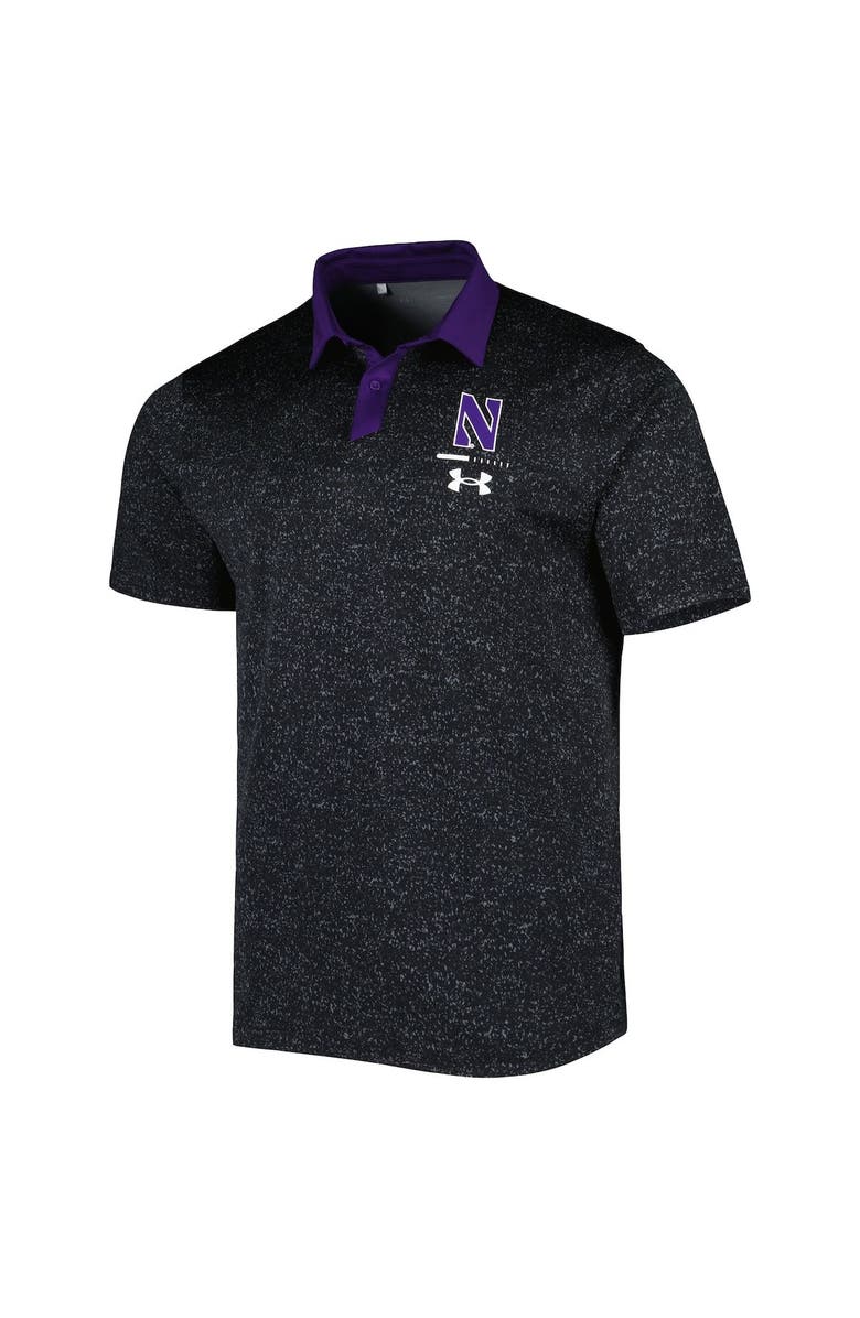 Under Armour Men's Under Armour Black Northwestern Wildcats Static Performance Polo, Alternate, color, 