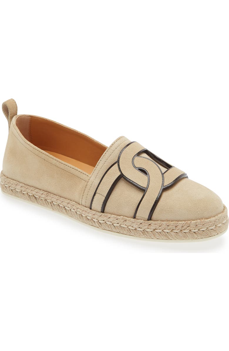 Tod's Kate Chain Espadrille Flat, Main, color,