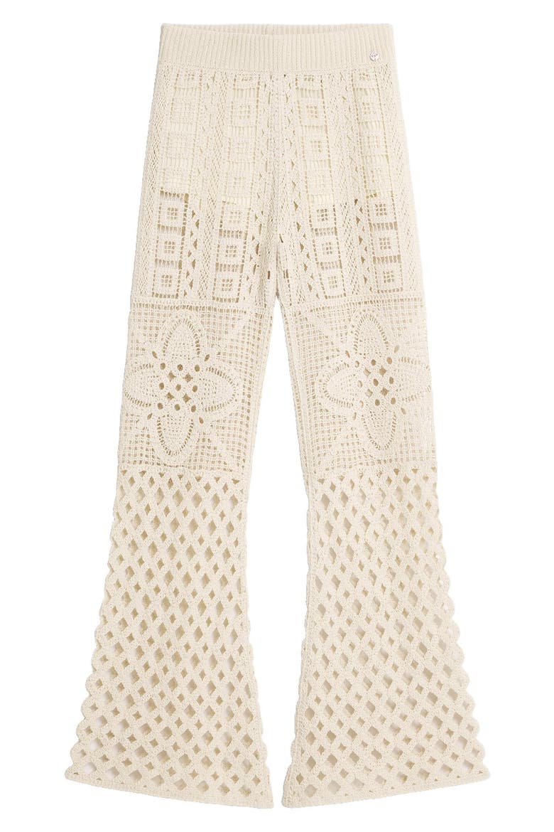 Knit Cotton Pants, Alternate, color, OFF WHITE
