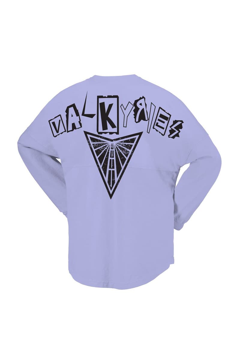 SPIRIT JERSEY Women's Spirit Jersey Violet Golden State Valkyries Patches Oversized Long Sleeve T-Shirt, Alternate, color, Violet