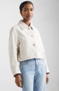Nordstrom Crop Leather Jacket